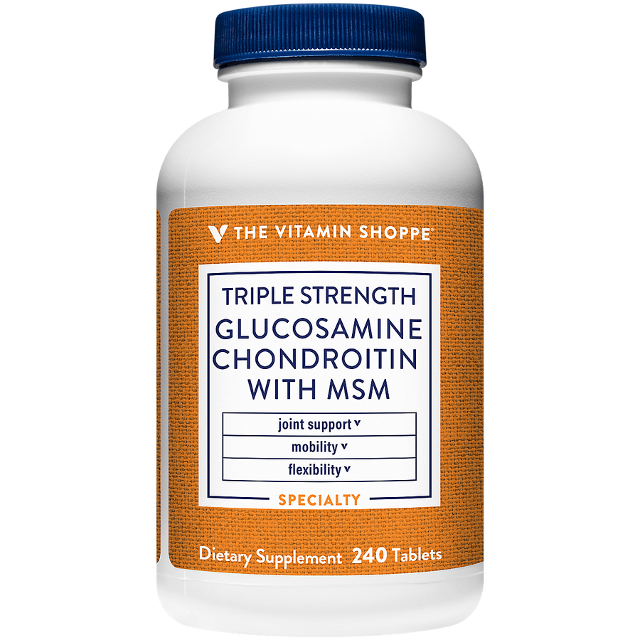 Vitamin Shoppe Triple Strength Glucosamine Chondroitin With MSM, Tablets